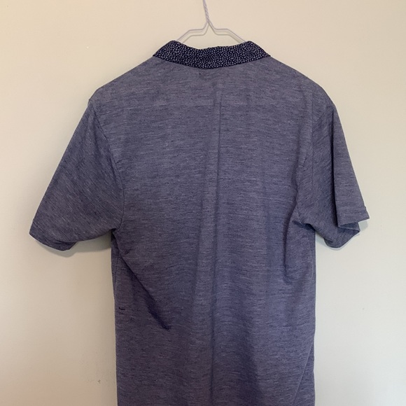 Grey Polo with Patterened Collar - Picture 4 of 4